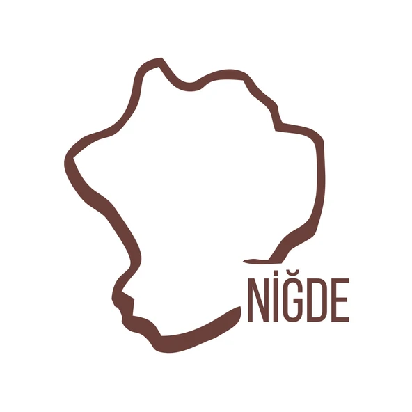 Niğde Harita Araba Sticker 17x17 Cm Kahverengi ürün görseli 1
