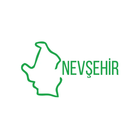 Nevşehir Harita Araba Sticker 17x17 Cm Yeşil ürün görseli 1
