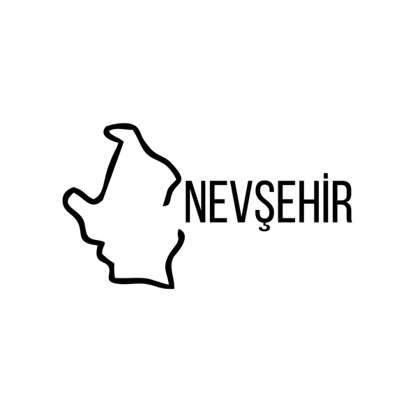 Nevşehir Harita Araba Sticker 17x17 Cm Siyah ürün görseli 1