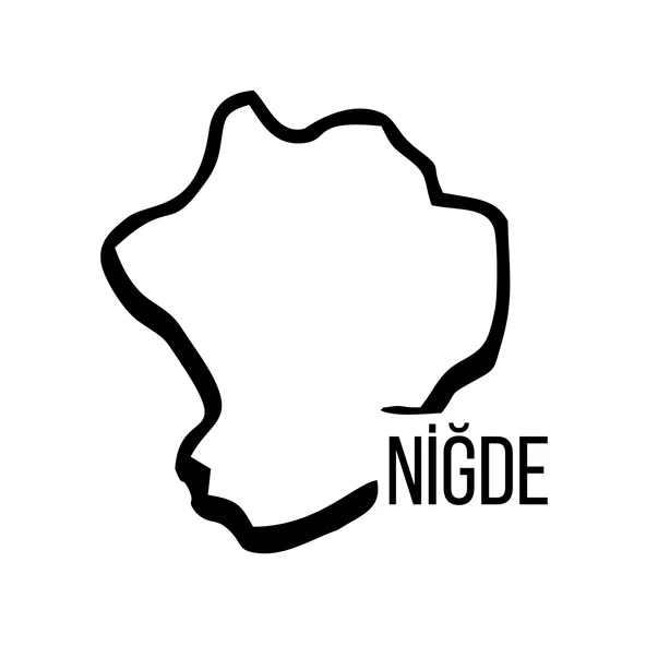 Niğde Harita Araba Sticker 17x17 Cm Siyah ürün görseli 1
