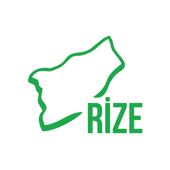 Rize Harita Araba Sticker 17x17 Cm Yeşil ürün görseli 1