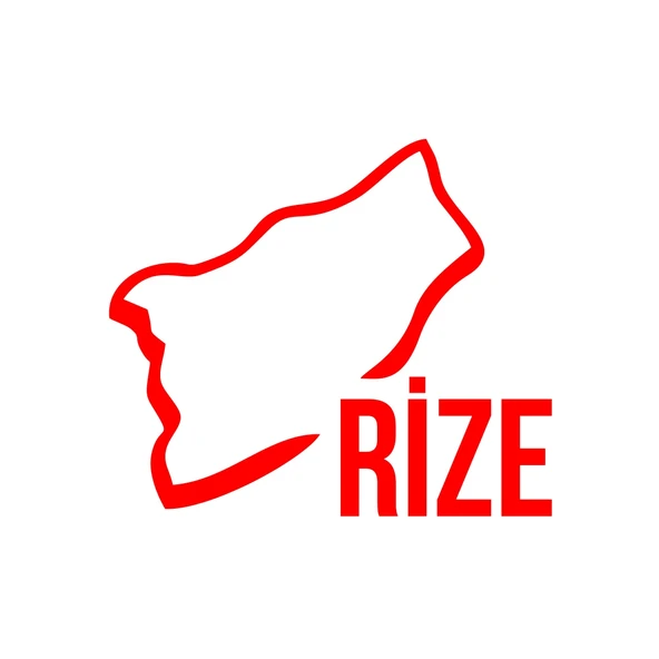 Rize Harita Araba Sticker 17x17 Cm Kırmızı ürün görseli 1