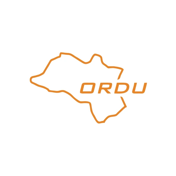 Ordu Harita Araba Sticker 17x17 Cm Turuncu ürün görseli 1