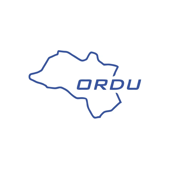 Ordu Harita Araba Sticker 17x17 Cm Mavi ürün görseli 1