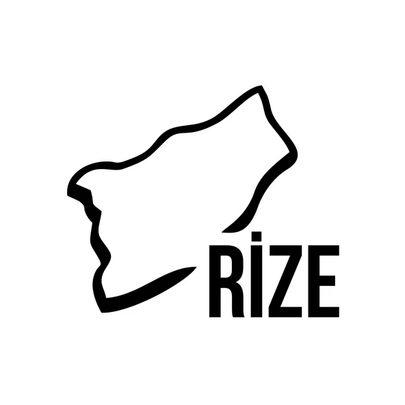 Rize Harita Araba Sticker 17x17 Cm Siyah ürün görseli 1
