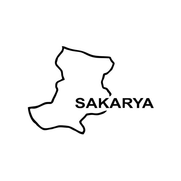 Sakarya Harita Araba Sticker 17x17 Cm Siyah ürün görseli 1