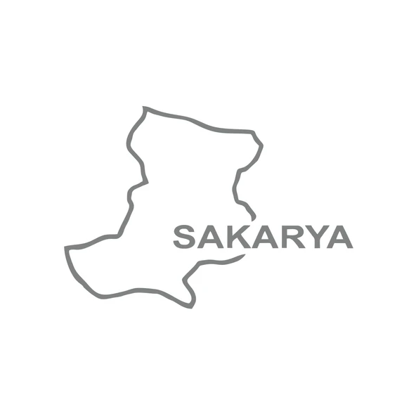 Sakarya Harita Araba Sticker 17x17 Cm Gri ürün görseli 1
