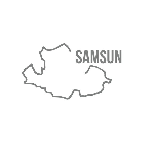 Samsun Harita Araba Sticker 17x17 Cm Gri ürün görseli 1