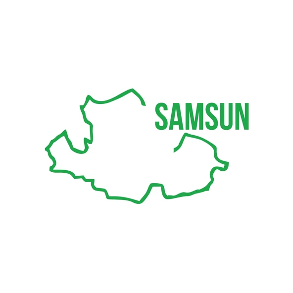 Samsun Harita Araba Sticker 17x17 Cm Yeşil ürün görseli 1