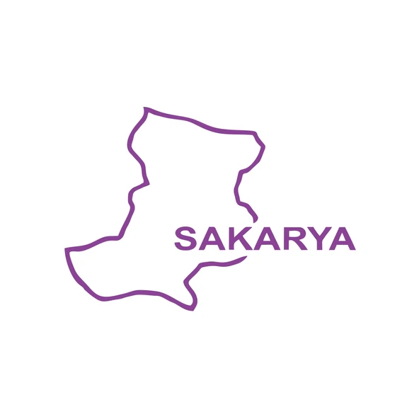Sakarya Harita Araba Sticker 17x17 Cm Mor ürün görseli 1