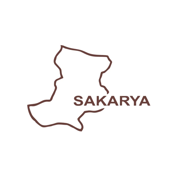 Sakarya Harita Araba Sticker 17x17 Cm Kahverengi ürün görseli 1