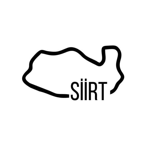 Siirt Harita Araba Sticker 17x17 Cm Siyah ürün görseli 1