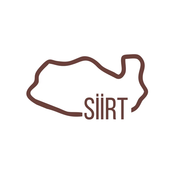 Siirt Harita Araba Sticker 17x17 Cm Kahverengi ürün görseli 1