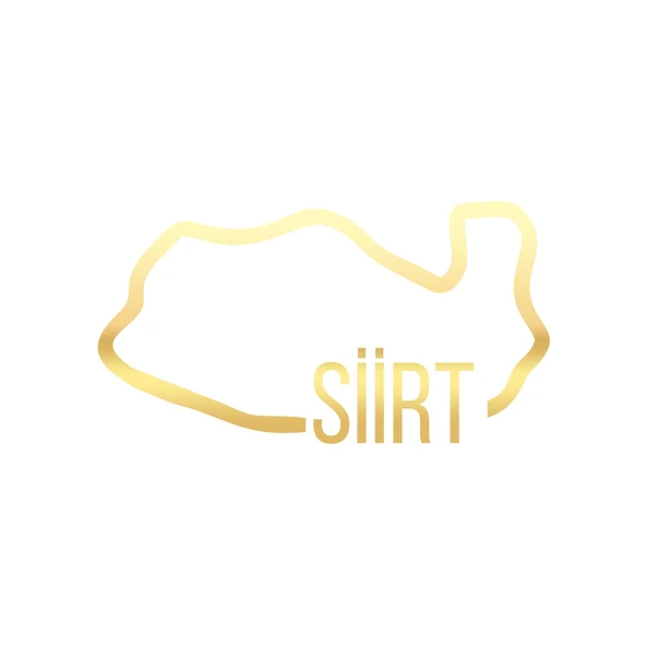 Siirt Harita Araba Sticker 17x17 Cm Gold ürün görseli 1