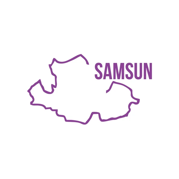 Samsun Harita Araba Sticker 17x17 Cm Mor ürün görseli 1