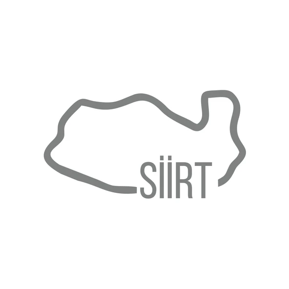 Siirt Harita Araba Sticker 17x17 Cm Gri ürün görseli 1