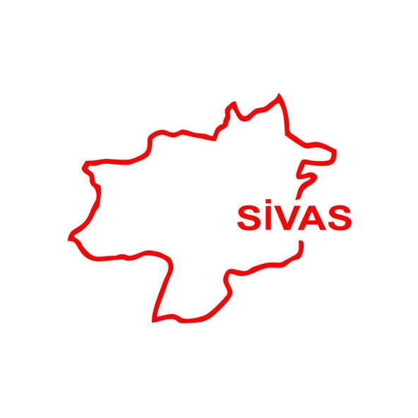 Sivas Harita Araba Sticker 17x17 Cm Kırmızı ürün görseli 1