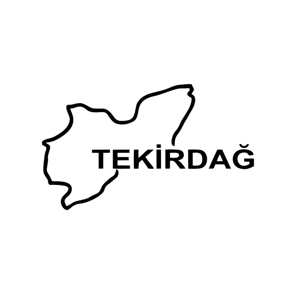 Tekirdağ Harita Araba Sticker 17x17 Cm Siyah ürün görseli 1