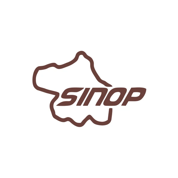 Sinop Harita Araba Sticker 17x17 Cm Kahverengi ürün görseli 1