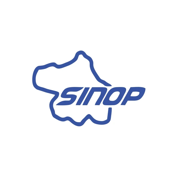 Sinop Harita Araba Sticker 17x17 Cm Mavi ürün görseli 1