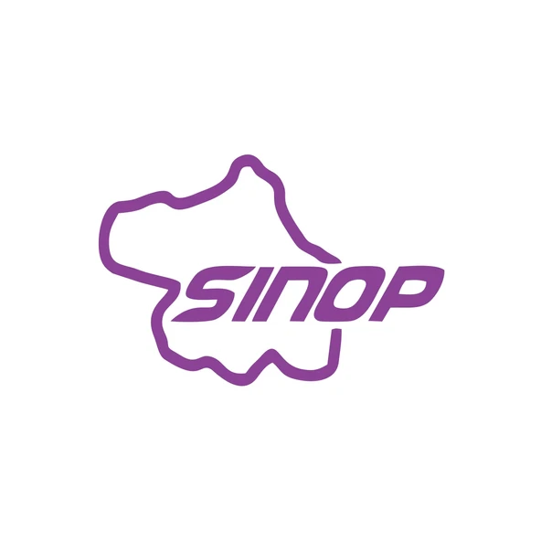 Sinop Harita Araba Sticker 17x17 Cm Mor ürün görseli 1