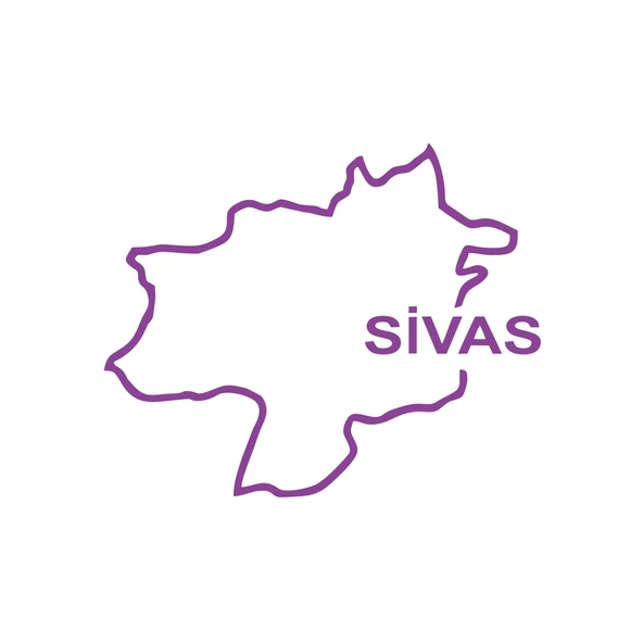 Sivas Harita Araba Sticker 17x17 Cm Mor ürün görseli 1