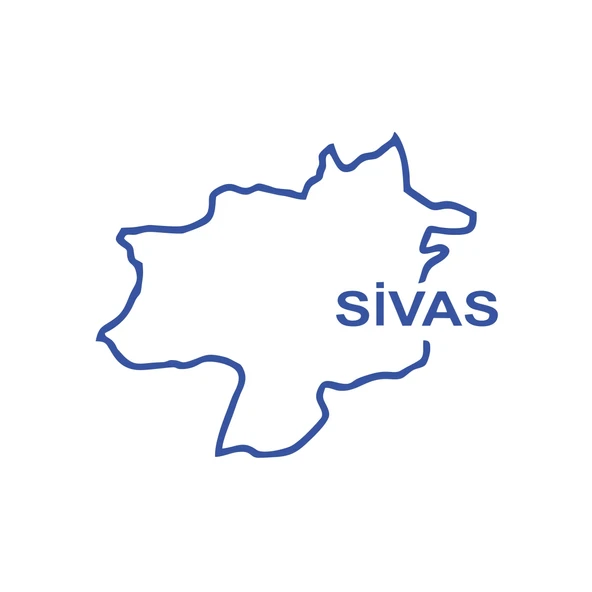 Sivas Harita Araba Sticker 17x17 Cm Mavi ürün görseli 1