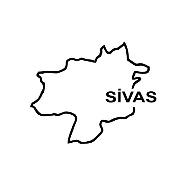Sivas Harita Araba Sticker 17x17 Cm Siyah ürün görseli 1