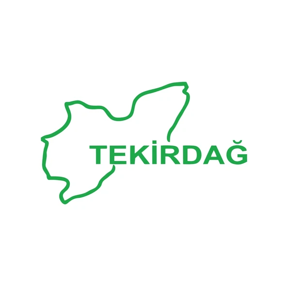 Tekirdağ Harita Araba Sticker 17x17 Cm Yeşil ürün görseli 1