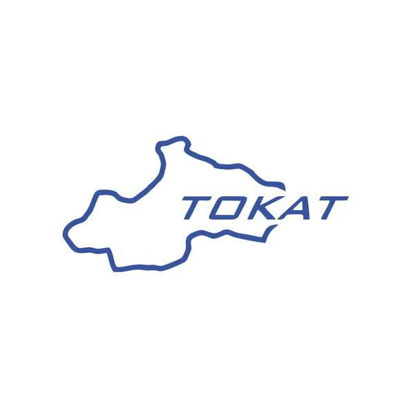 Tokat Harita Araba Sticker 17x17 Cm Mavi ürün görseli 1