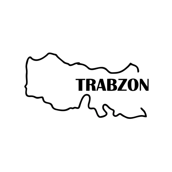 Trabzon Harita Araba Sticker 17x17 Cm Siyah ürün görseli 1
