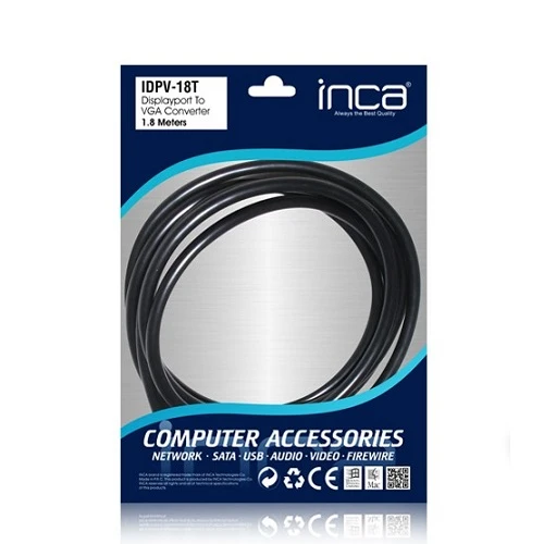 INCA IDPV-18T 1.8metre DP-VGA (E) Görüntü Kablosu ürün görseli 1