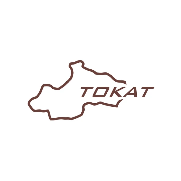 Tokat Harita Araba Sticker 17x17 Cm Kahverengi ürün görseli 1