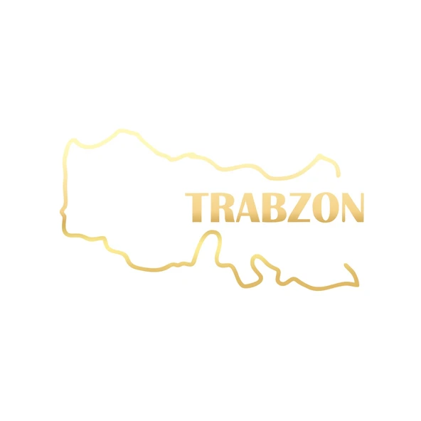 Trabzon Harita Araba Sticker 17x17 Cm Gold ürün görseli 1