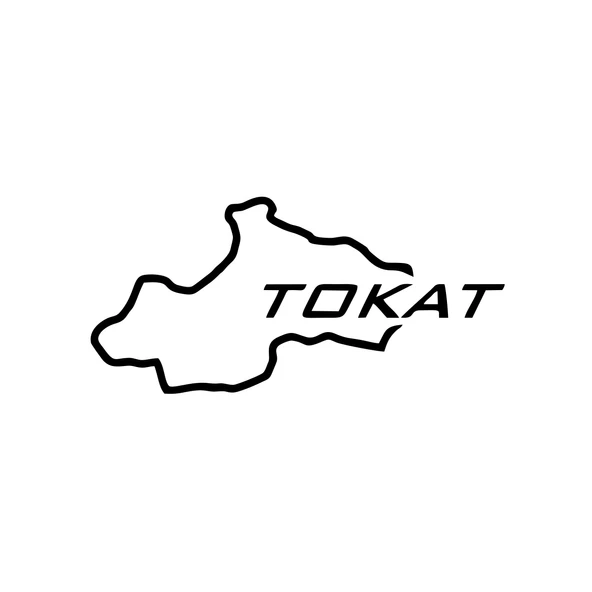 Tokat Harita Araba Sticker 17x17 Cm Siyah ürün görseli 1