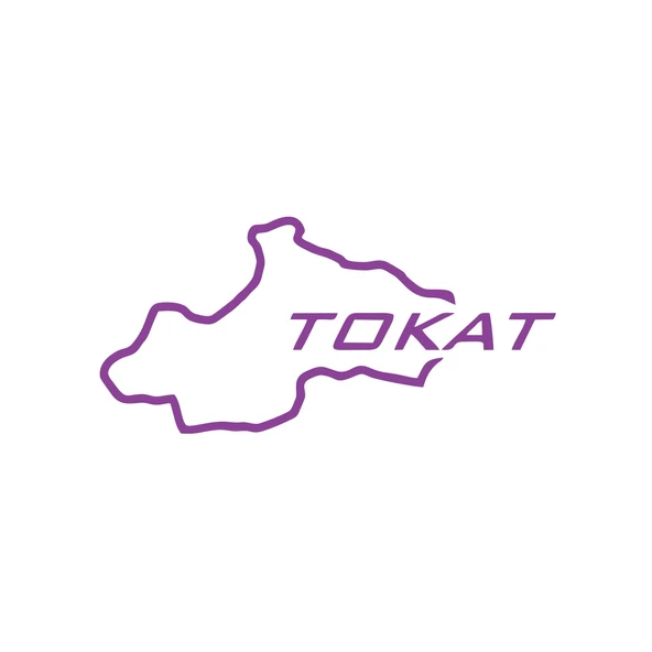 Tokat Harita Araba Sticker 17x17 Cm Mor ürün görseli 1