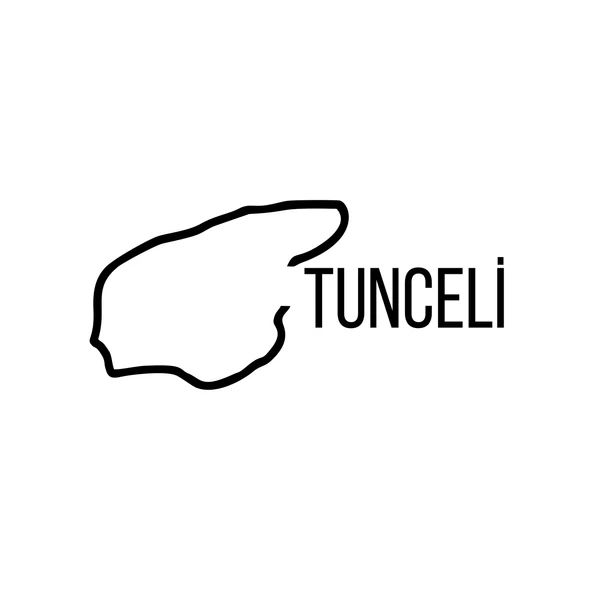 Tunceli Harita Araba Sticker 17x17 Cm Siyah ürün görseli 1