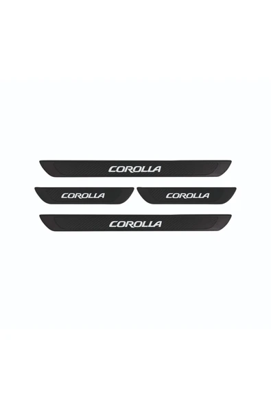 TOYOTA 2007-2013 COROLLA OLD KARBON KAPI EŞİĞİ 4 PARÇA KROM YAZILI ürün görseli 1