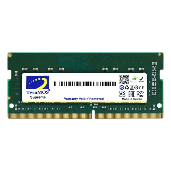 TwinMOS MDD48GB3200N 8GB DDR4 3200MHz CL22 Notebook Bellek ürün görseli 1