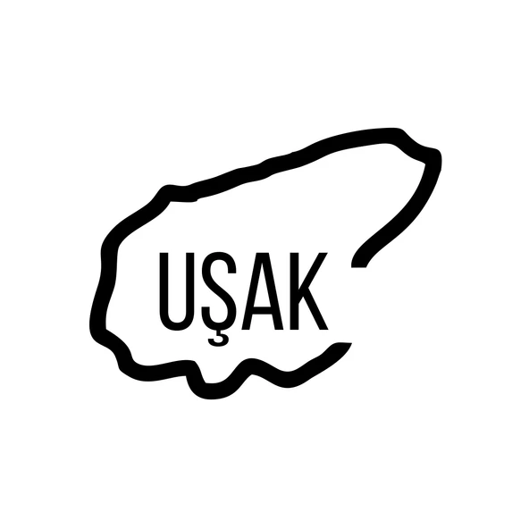Uşak Harita Araba Sticker 17x17 Cm Siyah ürün görseli 1