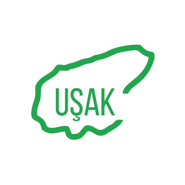Uşak Harita Araba Sticker 17x17 Cm Yeşil ürün görseli 1