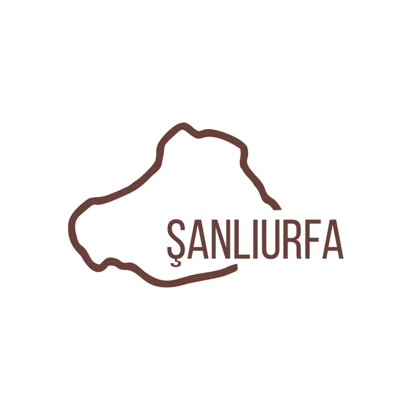 Şanlıurfa Harita Araba Sticker 17x17 Cm Kahverengi ürün görseli 1