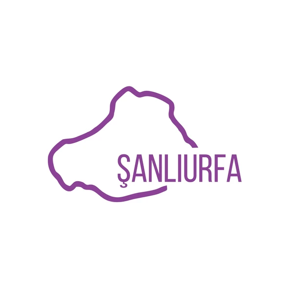 Şanlıurfa Harita Araba Sticker 17x17 Cm Mor ürün görseli 1
