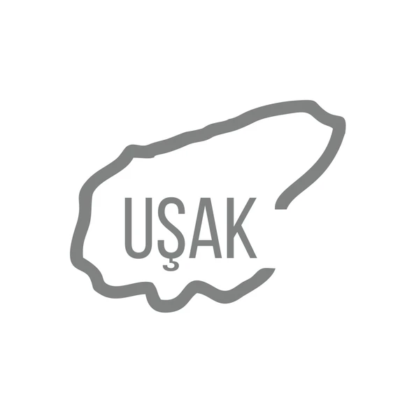 Uşak Harita Araba Sticker 17x17 Cm Gri ürün görseli 1