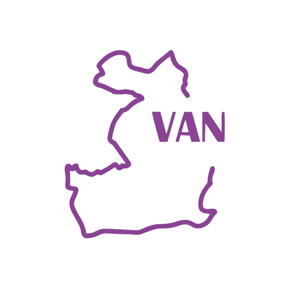 Van Harita Araba Sticker 17x17 Cm Mor ürün görseli 1