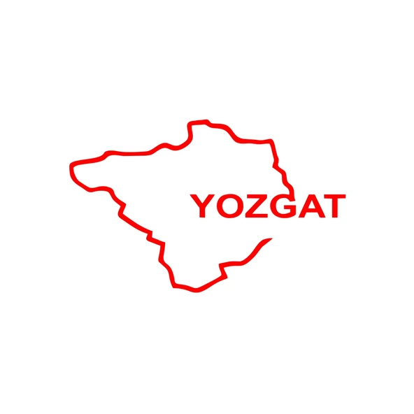 Yozgat Harita Araba Sticker 17x17 Cm Kırmızı ürün görseli 1