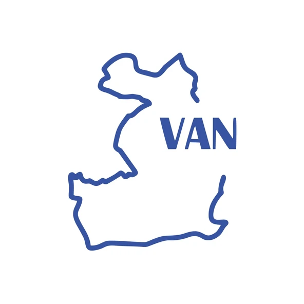 Van Harita Araba Sticker 17x17 Cm Mavi ürün görseli 1