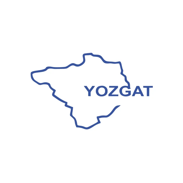 Yozgat Harita Araba Sticker 17x17 Cm Mavi ürün görseli 1