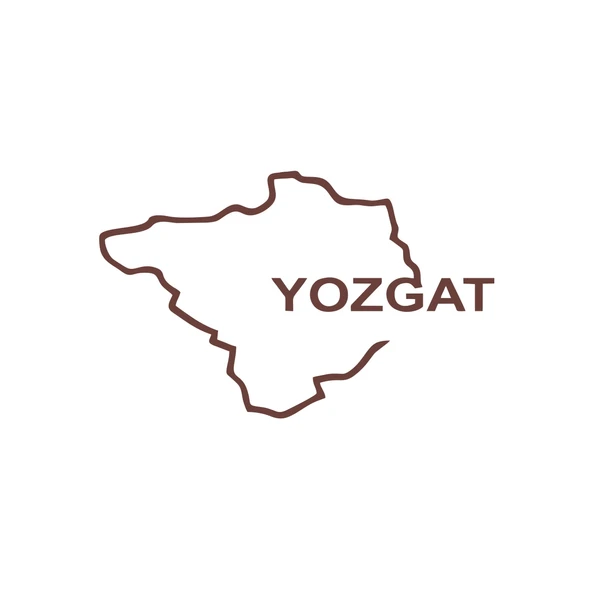 Yozgat Harita Araba Sticker 17x17 Cm Kahverengi ürün görseli 1