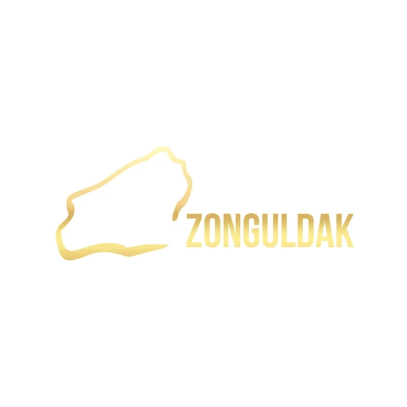 Zonguldak Harita Araba Sticker 17x17 Cm Gold ürün görseli 1